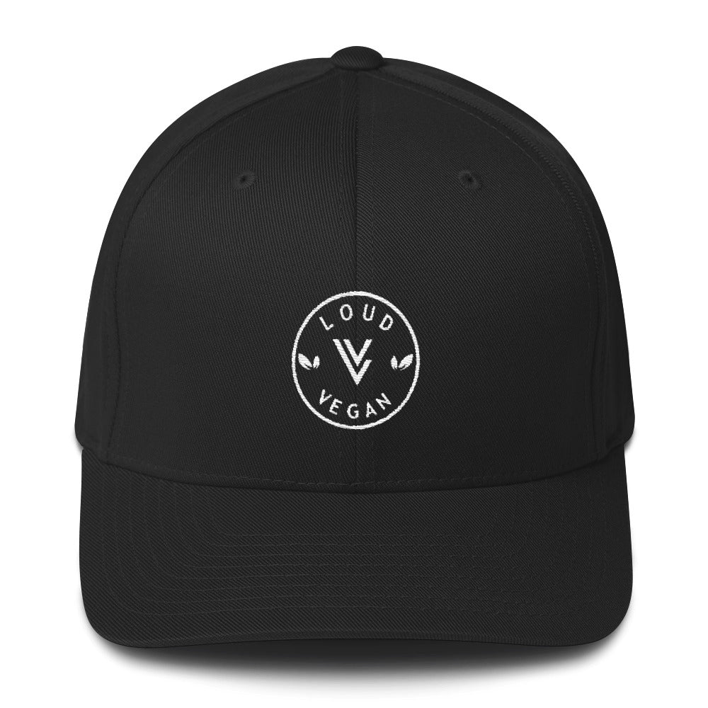 Loud Vegan Logo design - Twill Cap Structured FlexFit